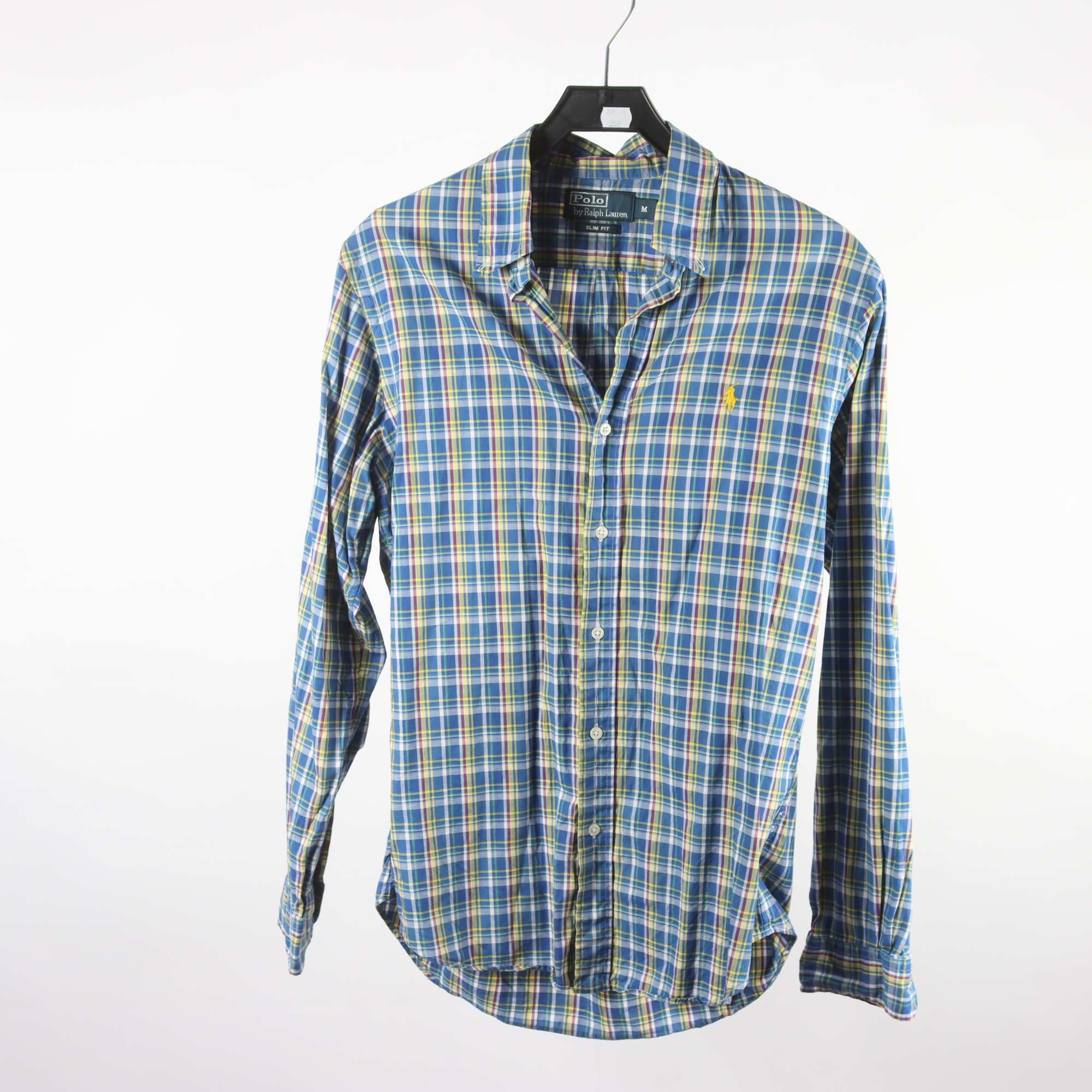 Skjorta, Polo Ralph Lauren, rutig, blå, gul, stl. M.