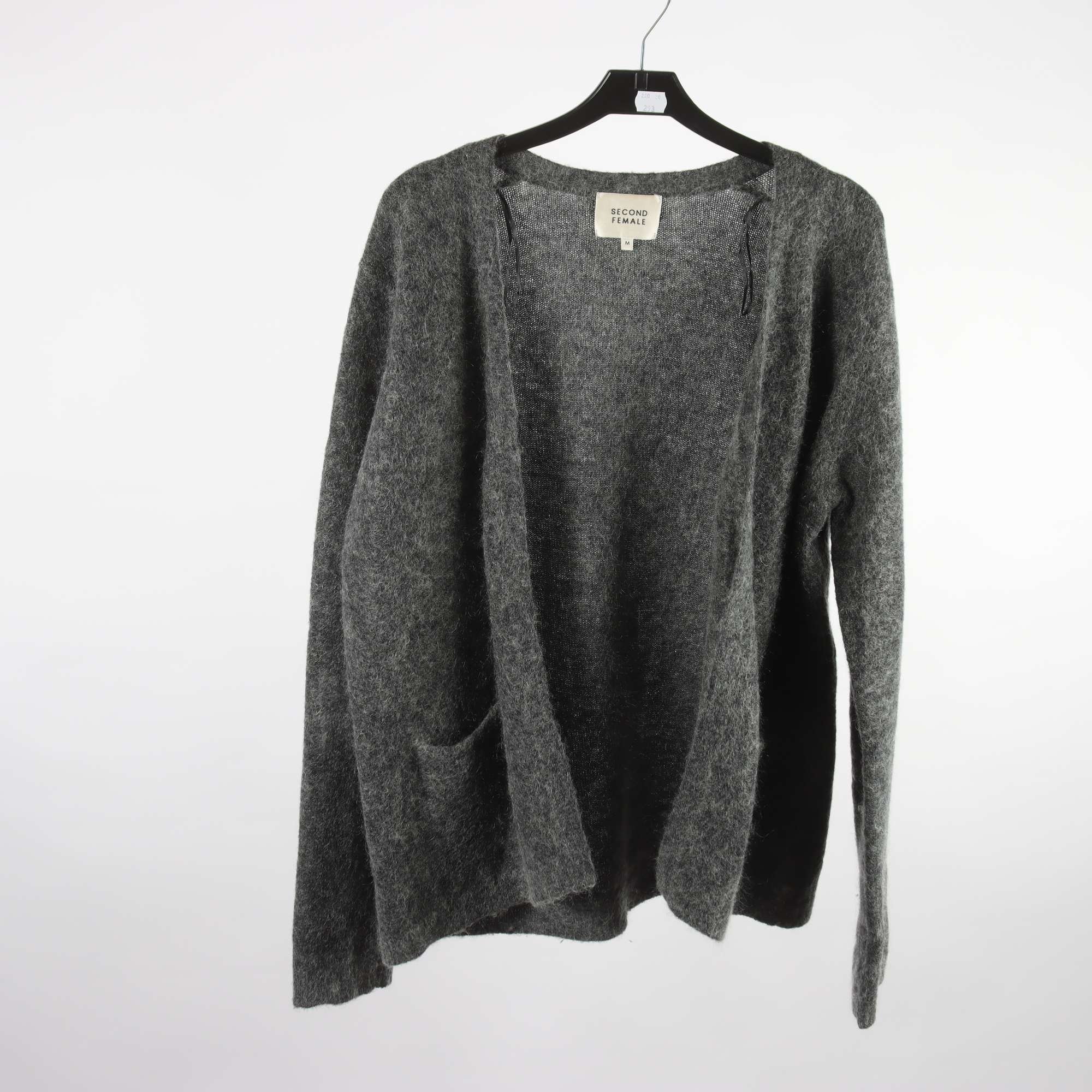 Kofta, Second Female, grå, ull, mohair, stl. M.