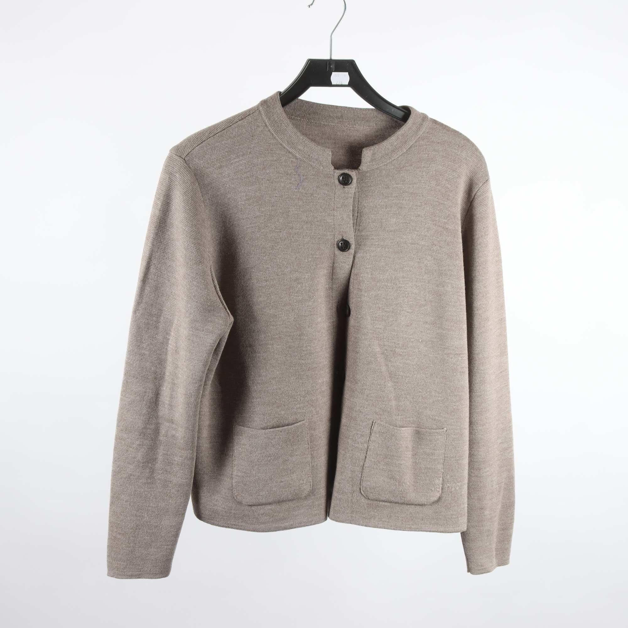 Kofta, Sibin Linnebjerg, beige,ullmix, stl. L.