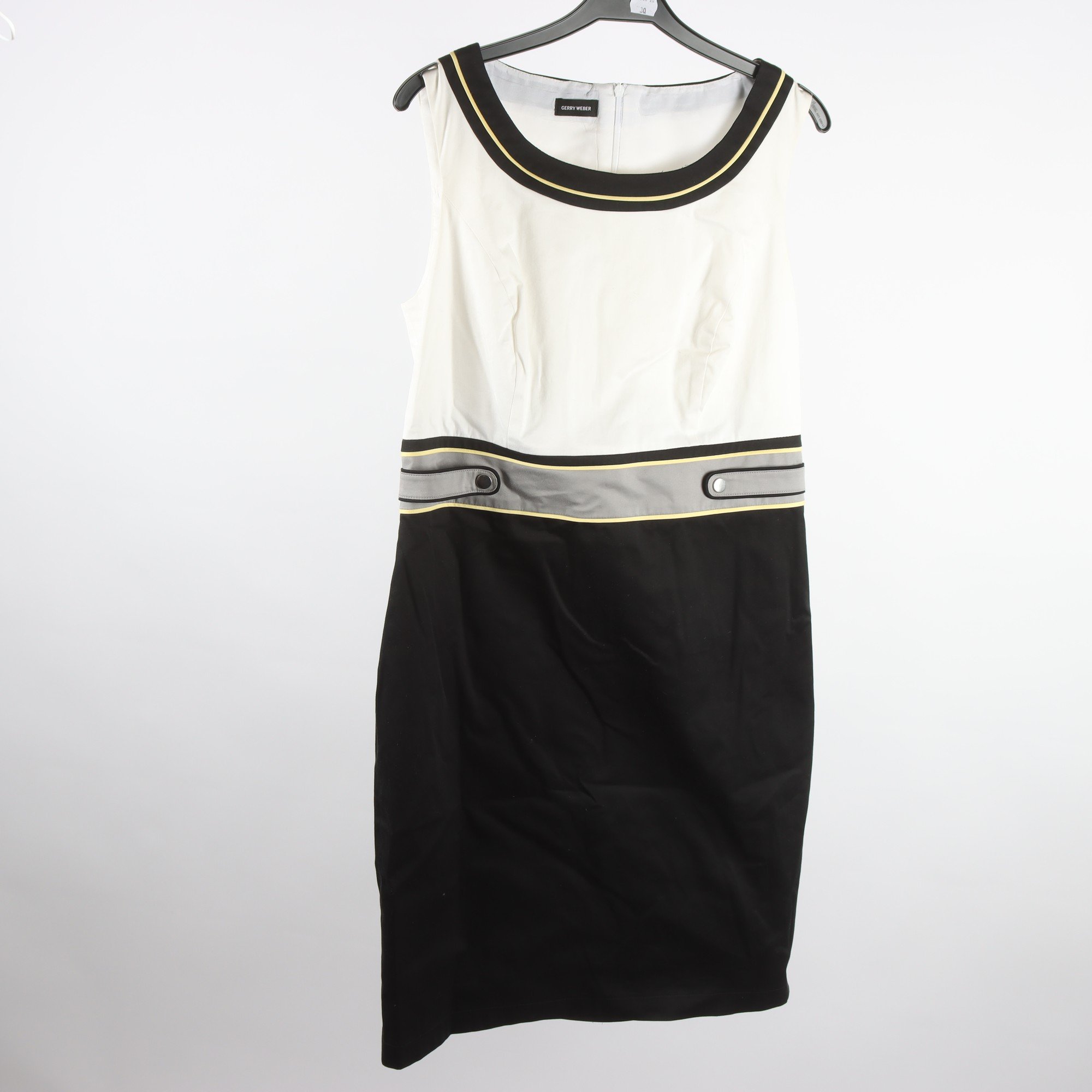 Klänning, Gerry Weber, vit, svart, stl. 38