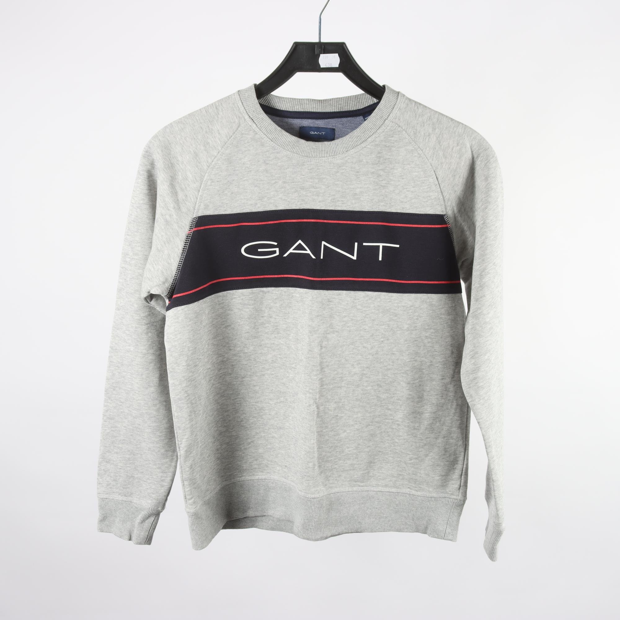 Sweatshirt, Gant, grå, blå, stl. 158/164.