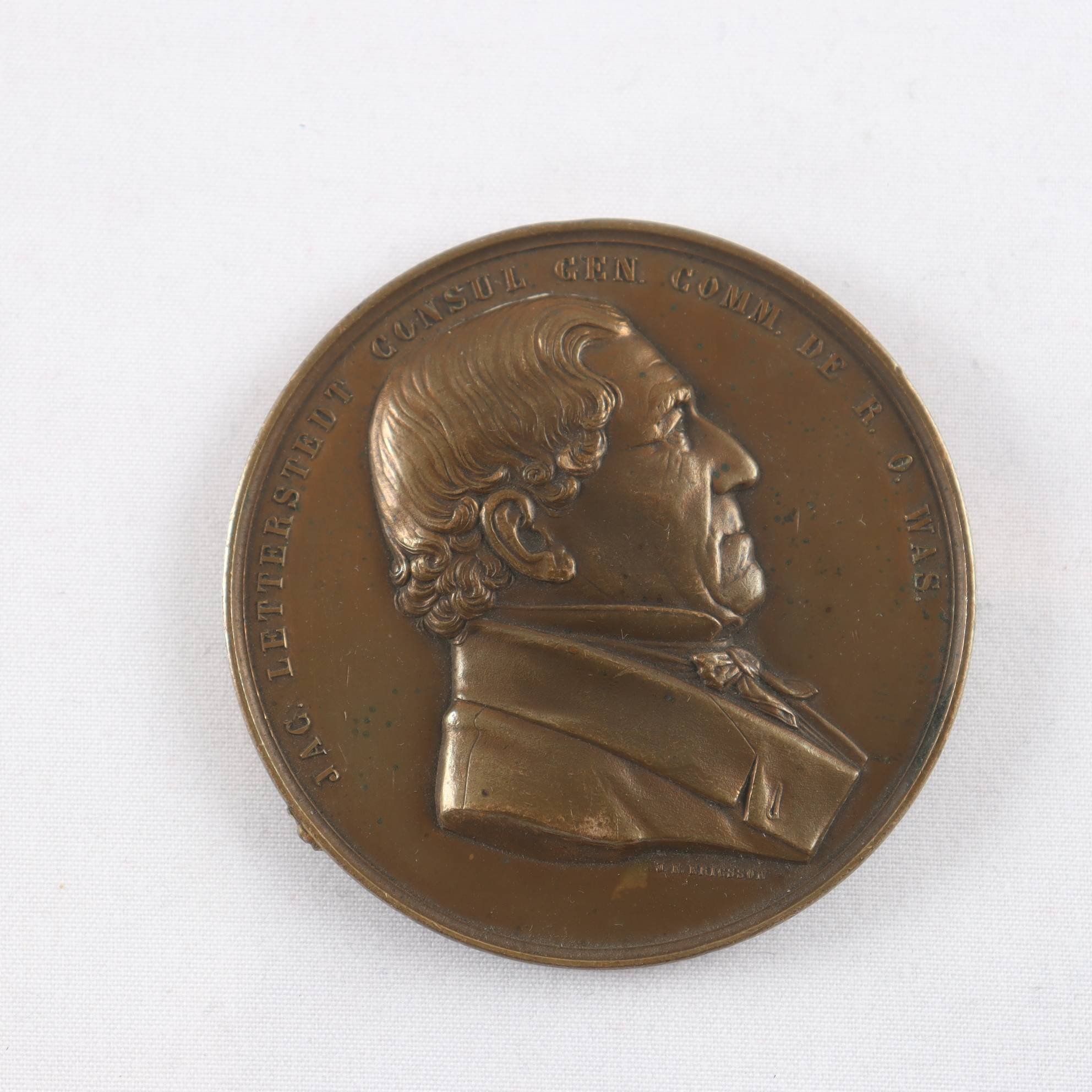 Minnesmedalj, Jac. Letterstedt, Consul, 1875-1900