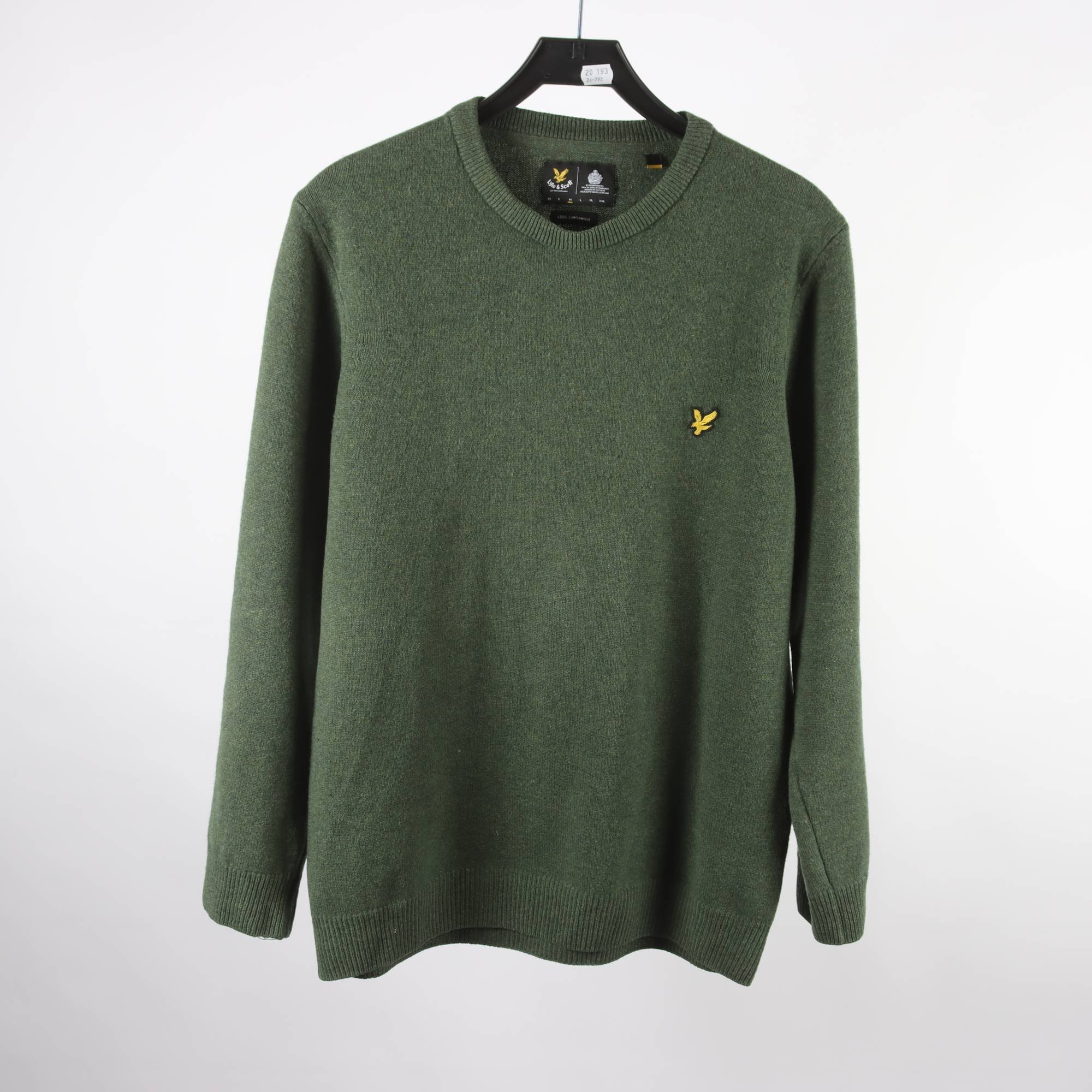 Stickad tröja, Lyle & Scott, 100% lammull, stl. M