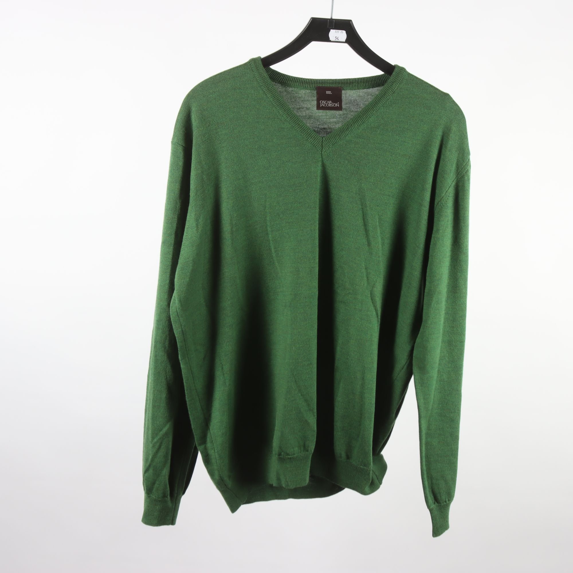 Tröja, Oscar Jacobson, grön, 100% merino ull, stl. XXL