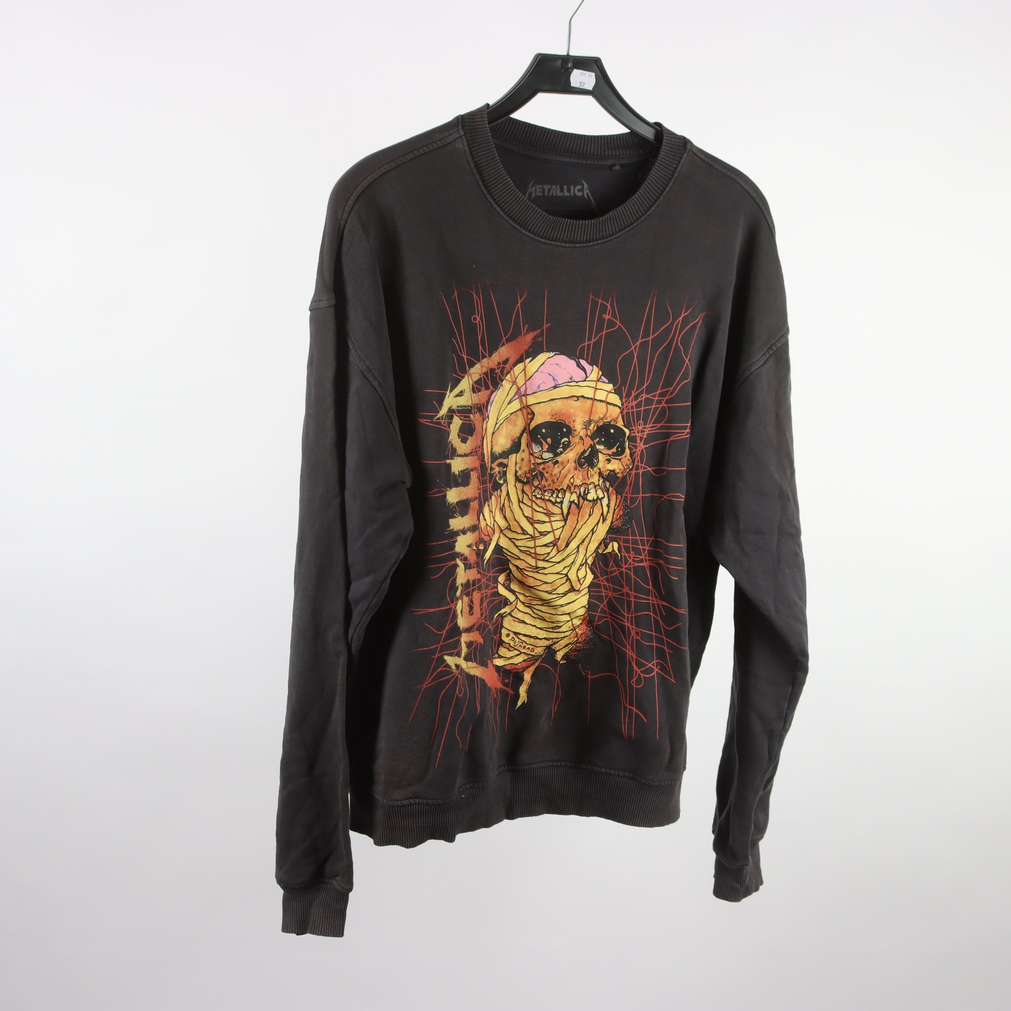 Sweatshirt, Metallica, gråsvart, stl. M