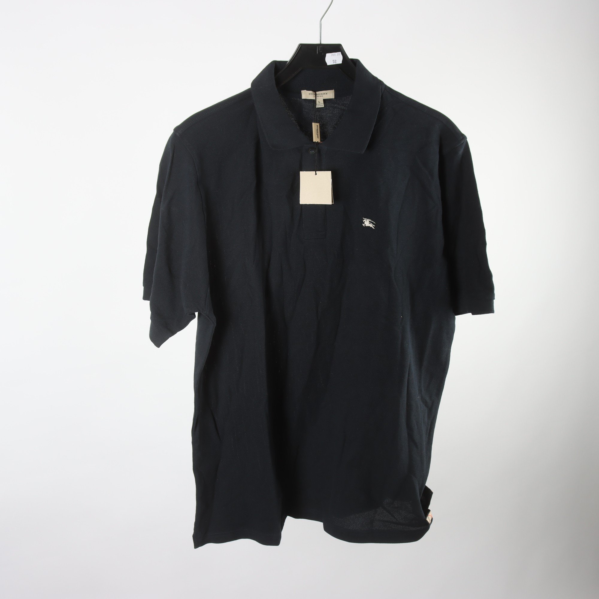 Pikétröja, Burberry, blå, stl. L