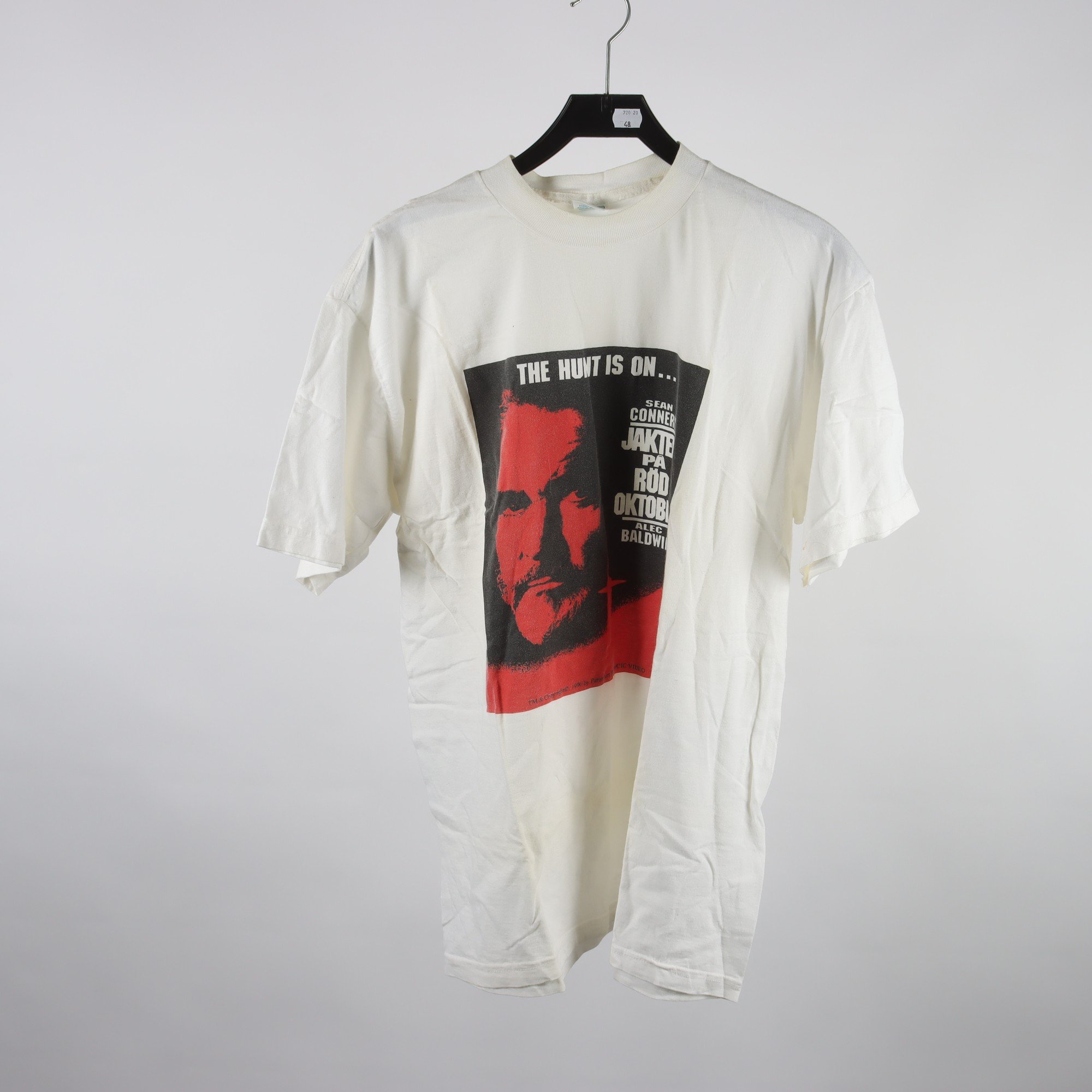 T-shirt, Jakten på röd oktober, Sean Connery, vit, stl. XL