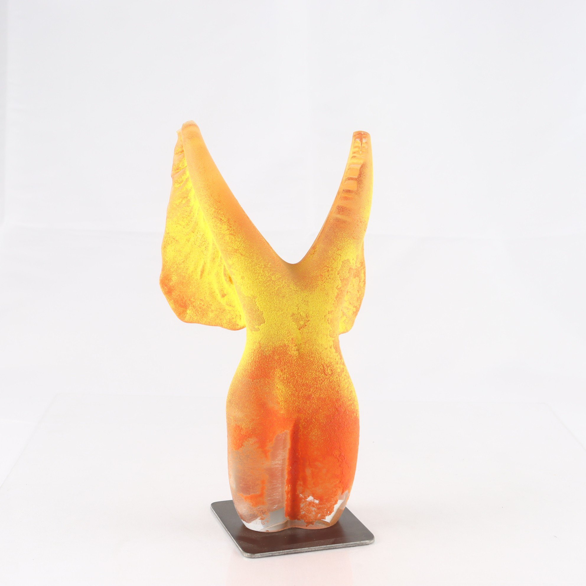Skulptur, ängel, Jim Johnsson, Gränna glasbruk. Samfraktas ej