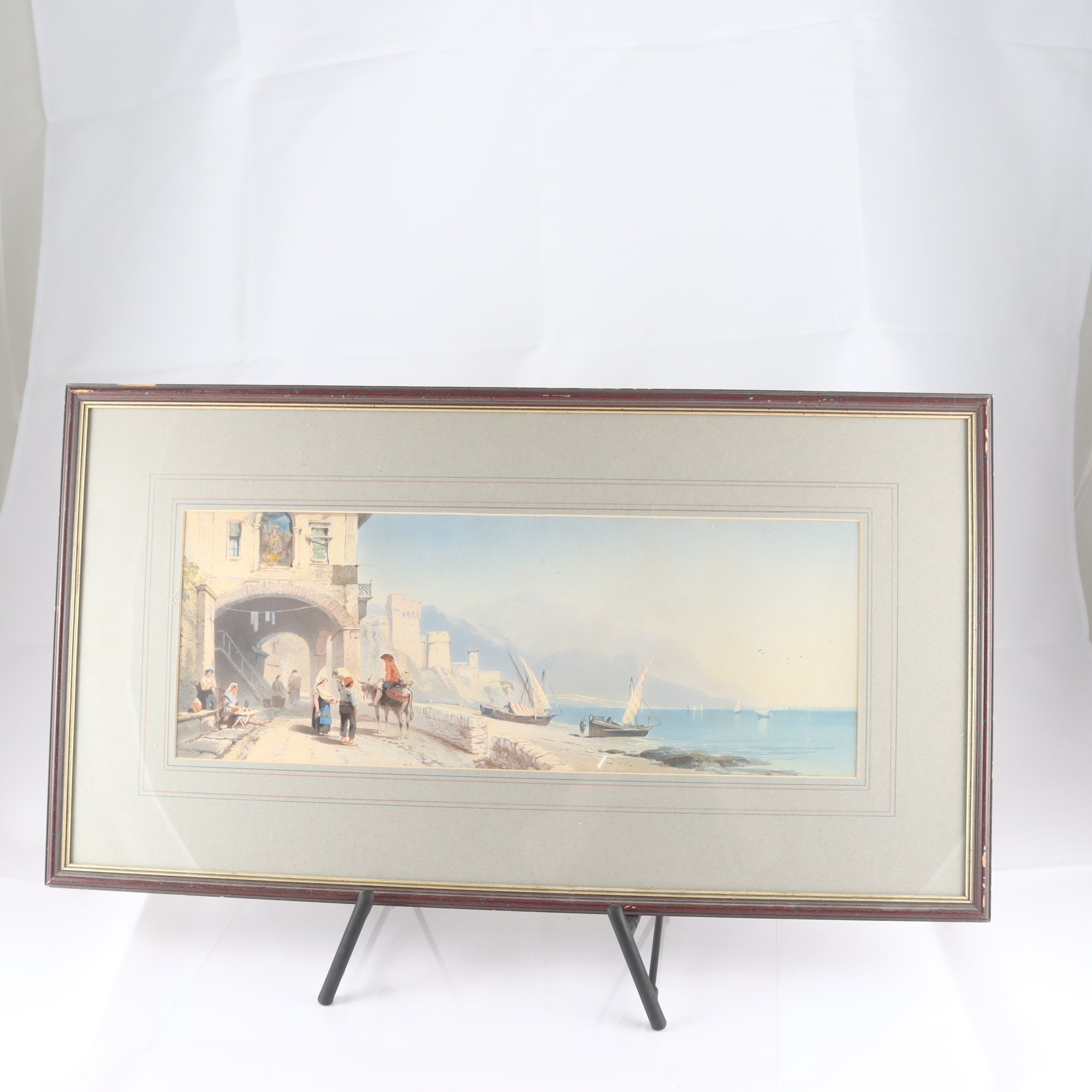 Litografiskt tryck, San Remo, Thomas Charles Rowbotham, 1862. Endast avh.