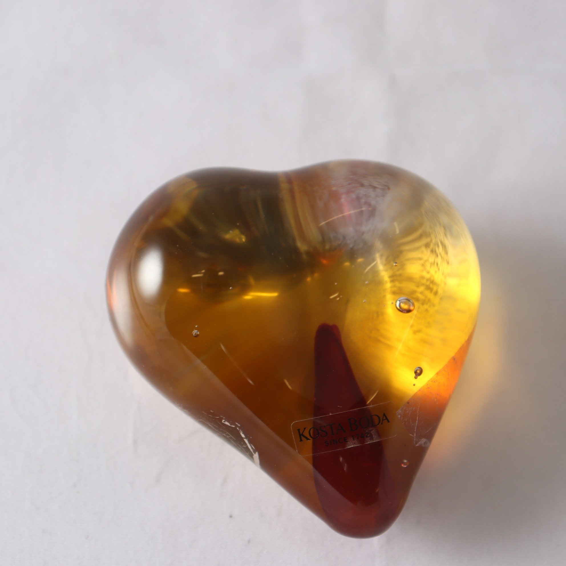 Skulptur, glas, ”Heartbeat”, Bertil Vallien, Kosta Boda